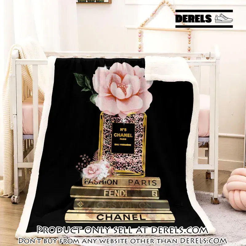 Chanel top luxury brand premium blanket fleece home decor dr1319462